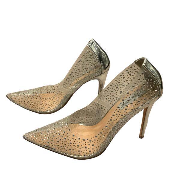 Steve Madden Vala-r Rhinestone Stiletto Heels – Size 8.5, Sparkly Evening Shoes - Picture 3 of 6